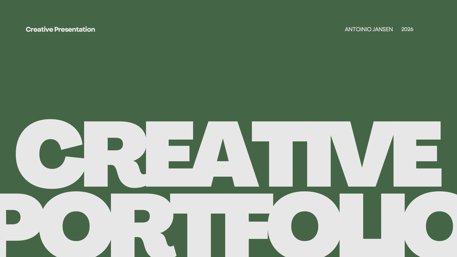 Creative Presentation cover page