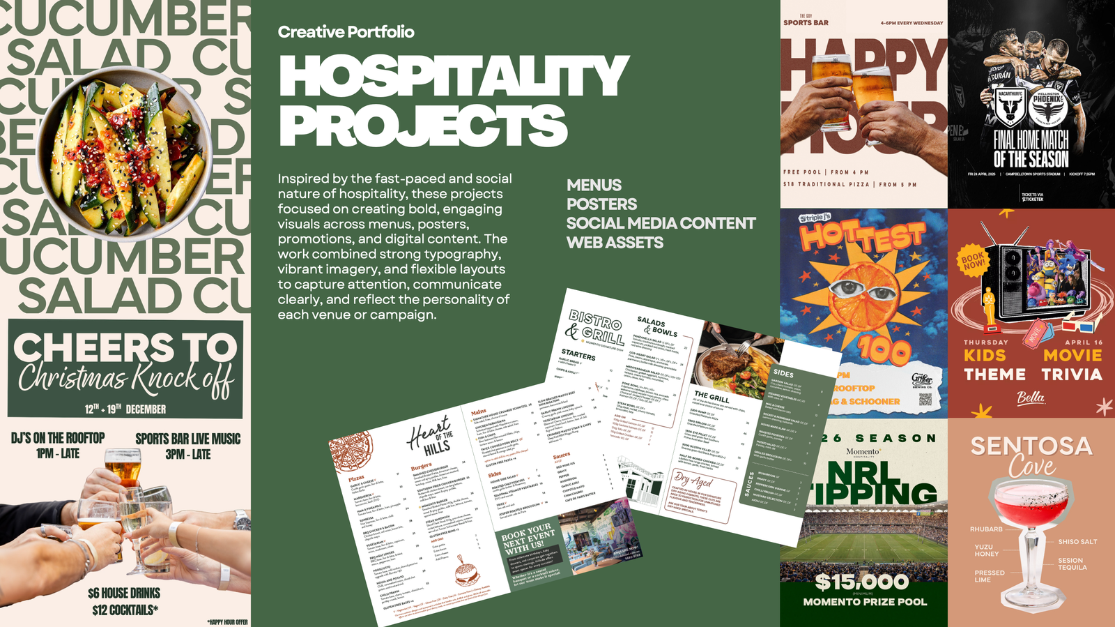 Hospitality projects page from the Antonio Jansen portfolio